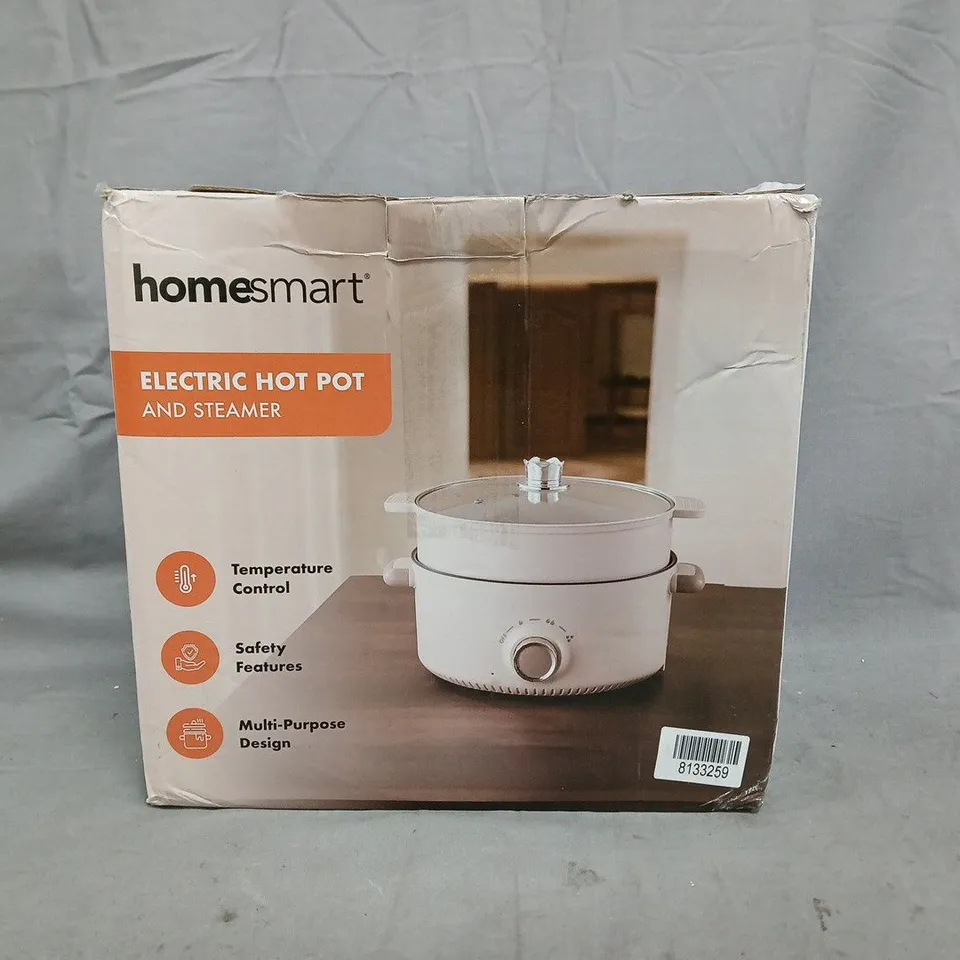 BOXED HOMESMART ELECTRIC HOT POT AND STEAMER