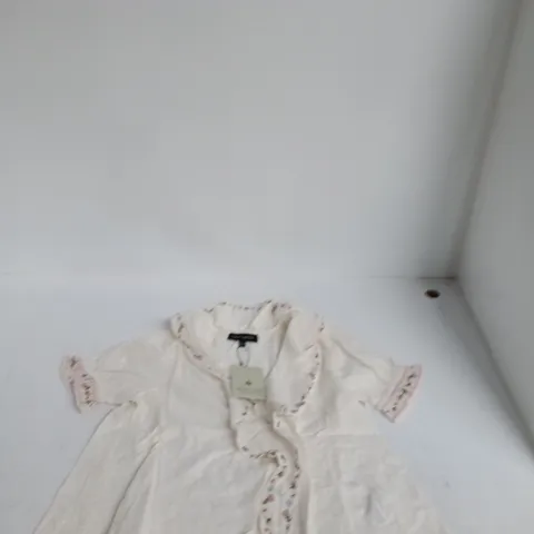 NOBODY'S CHILD X ELIZABETH SCARLETT WHITE BLOUSE – UK 8