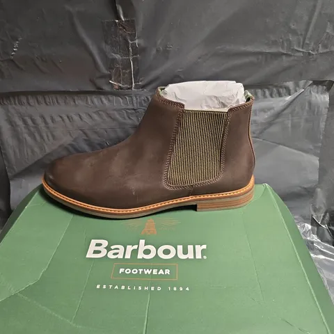 BARBOUR FARSLEY CHELSEA BOOTS - CHOCOLATE BROWN LEATHER, UK 11 (EU 45) MEN'S