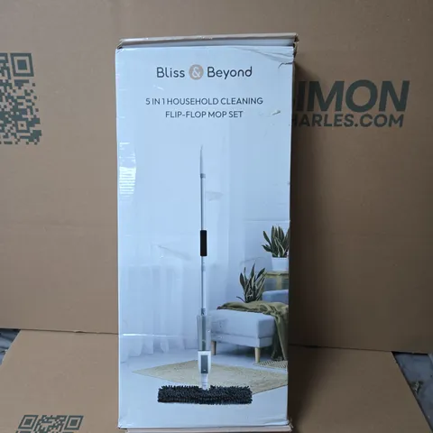 Bliss & Beyond 5 in 1 Household Cleaning Flip-Flop Mop Set – Boxed
