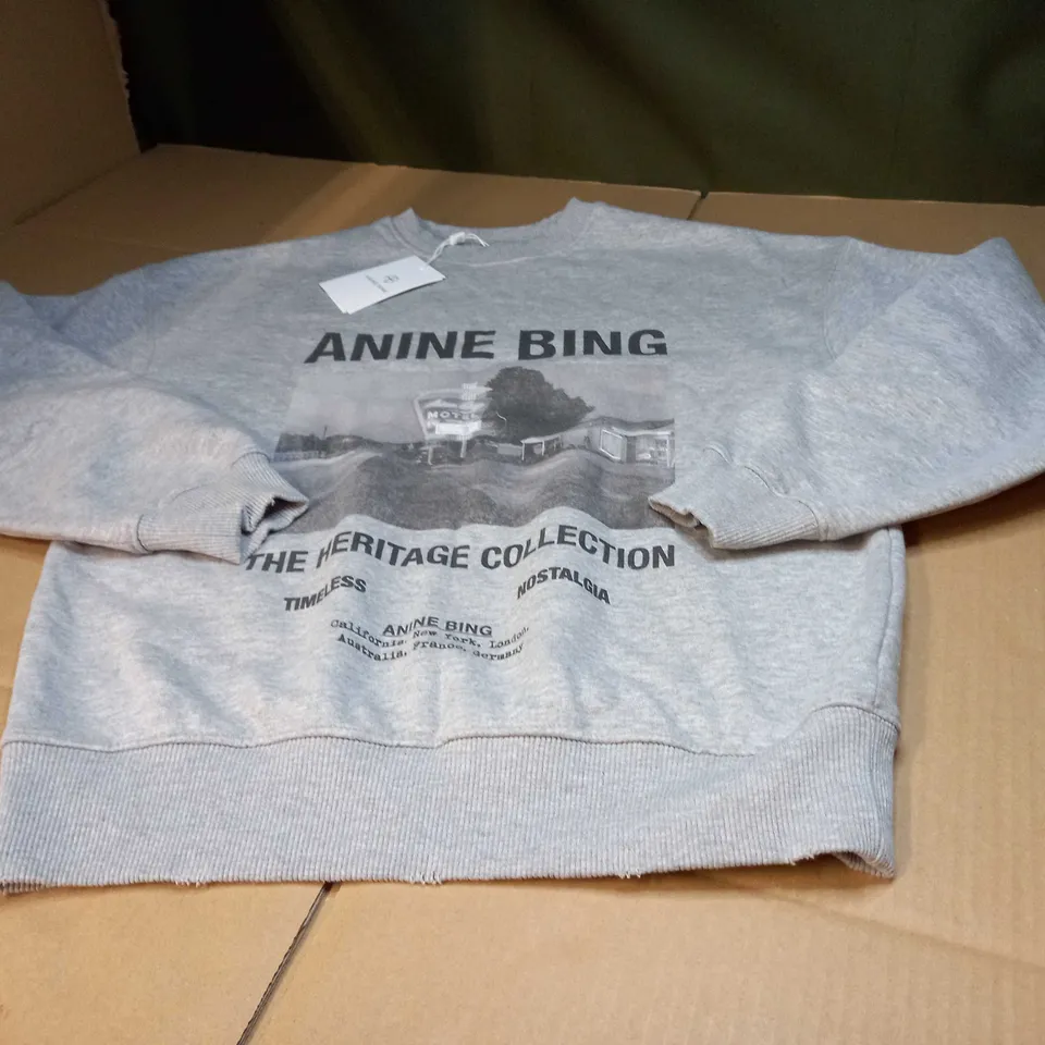 ANINE BING GREY MARL SWEATER - XS