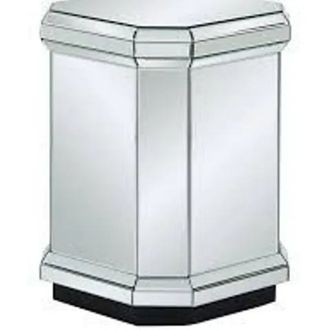 BOXED MIRRORED PLINTH LAMP TABLE - COLLECTION ONLY