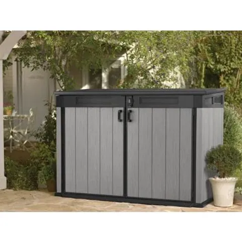 BOXED KETER GRANDE STORE 2020L STORAGE SHED - GREY (1 BOX)