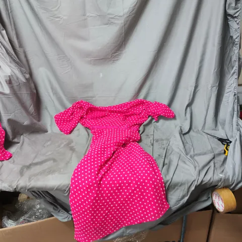 HOBBS LONDON ELEANOR PINK SPOT DRESS UK SIZE 10