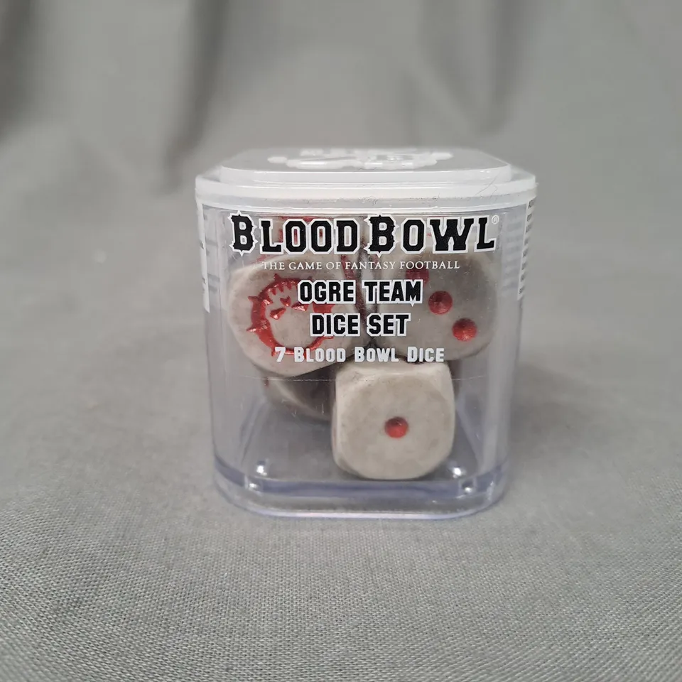 BLOOD BOWL OGRE TEAM DICE SET - 7 BLOOD BOWL DICE