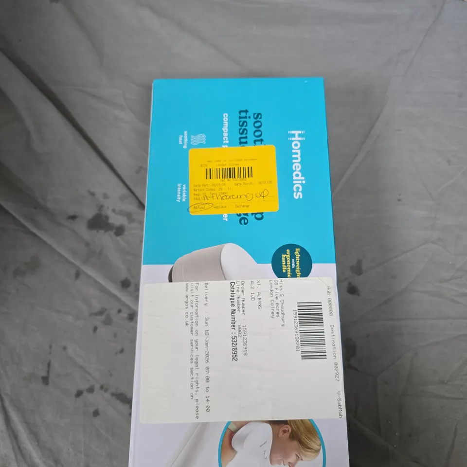 HOMEDICS SOOTHING DEEP TISSUE PERCUSSION MASSAGER WITH HEAT – BOXED