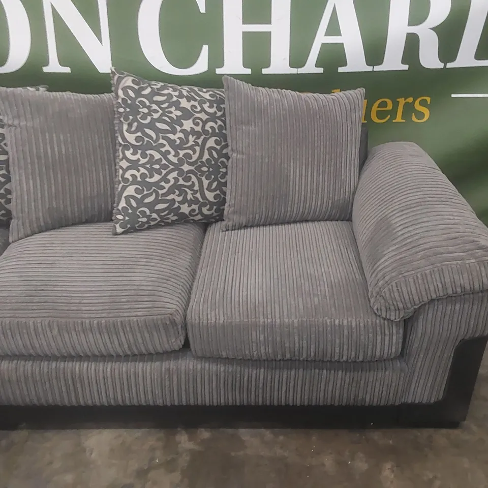 DESIGNER SCATTER BACK FABRIC UPHOLSTERED CORNER SOFA 