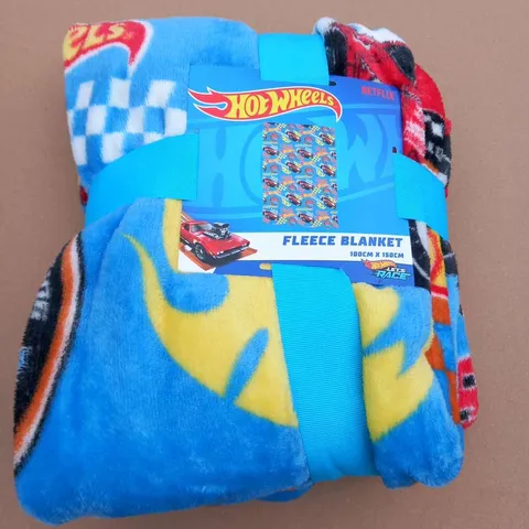 FIVE HOT WHEELS FLEECE BLANKETS 100CM X 150CM