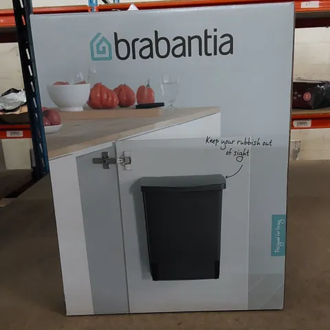 BOXED BRABANTIA 10 LITRE BUILT IN CUPBOARD BIN