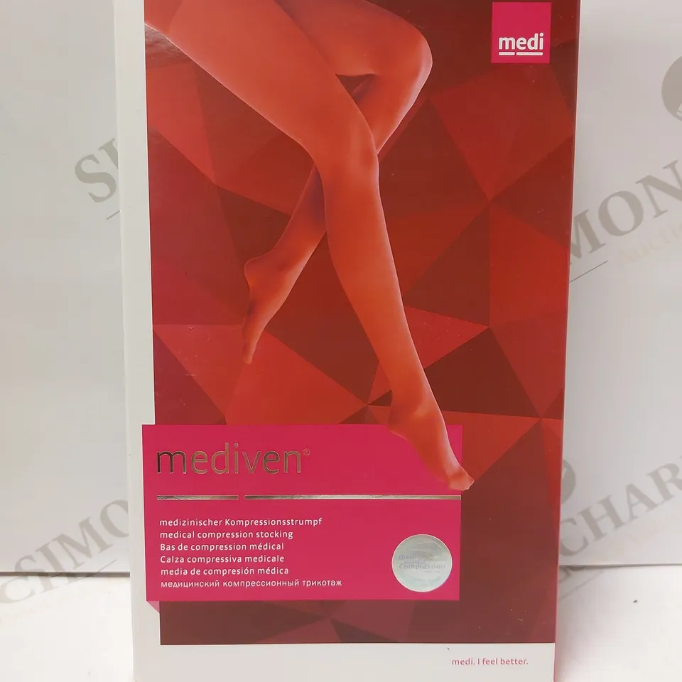MEDIVEN MEDICAL COMPRESSION STOCKINGS - CARAMEL PETITE CLOSED TOE