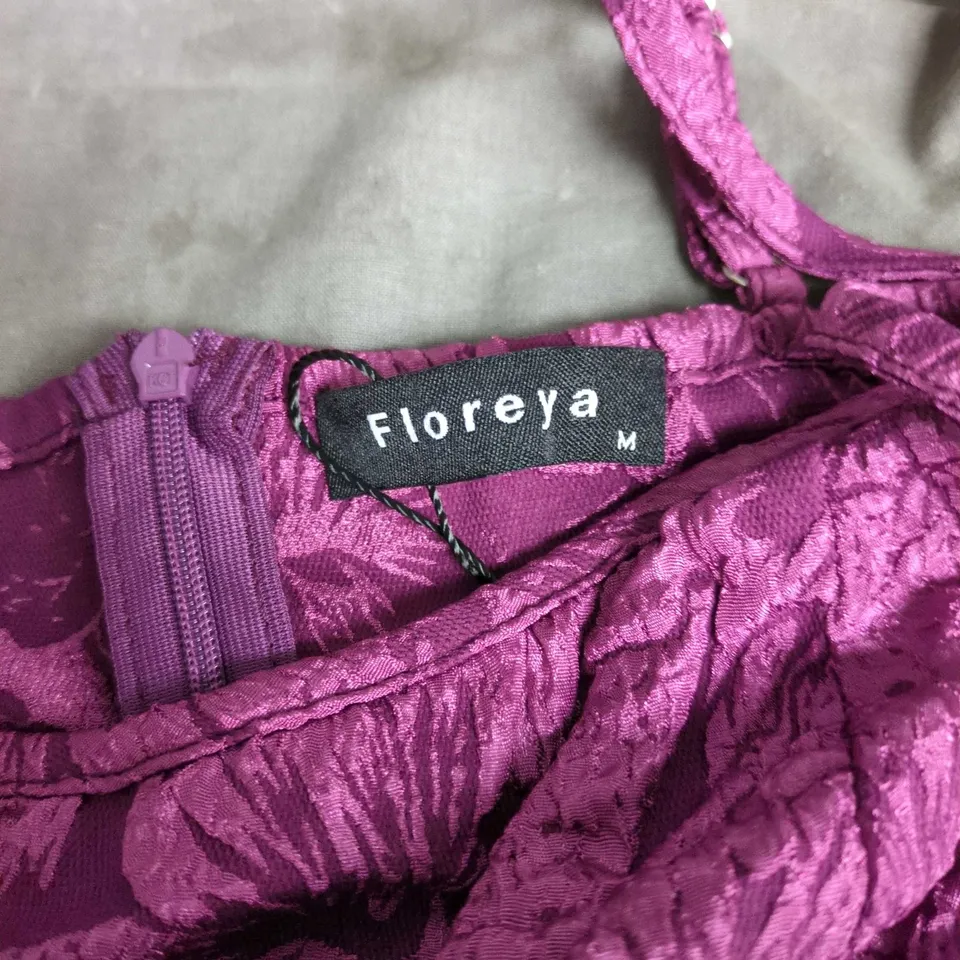 FLOREYA WOMEN'S PURPLE FLORAL DRESS, SIZE M