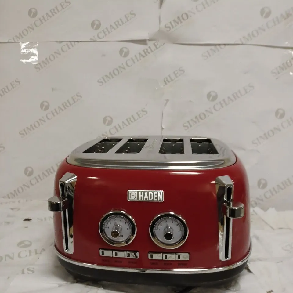 HADEN JERSEY RED TOASTER 4 SLICE – ELECTRIC STAINLESS STEEL TOASTER