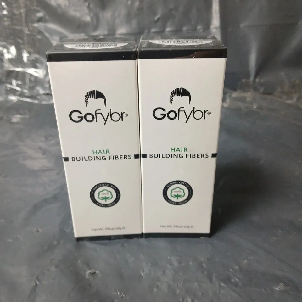 LOT OF 2 SEALED GOFYBR HAIR BUI8LDING FIBRES - DARK BROWN