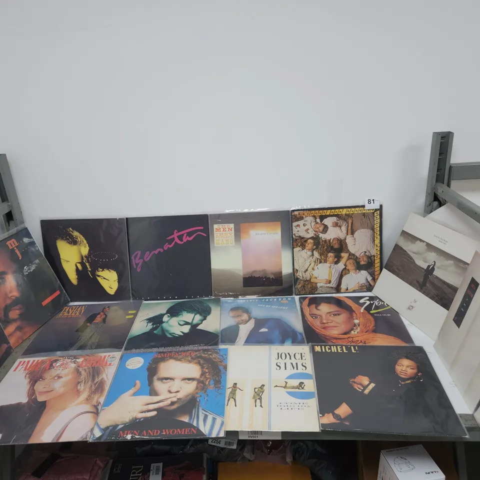 A COLLECTION OF 16 X VINYL RECORDS. MAINLY 1980S.