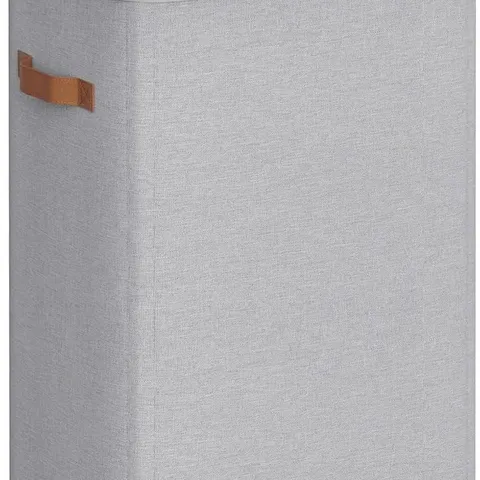 BOXED SONGMICS 100L LAUNDRY HAMPER WITH LID AND HANDLES, REMOVABLE LINER, EASY ASSEMBLY, 42×32×75CM, DOVE GREY