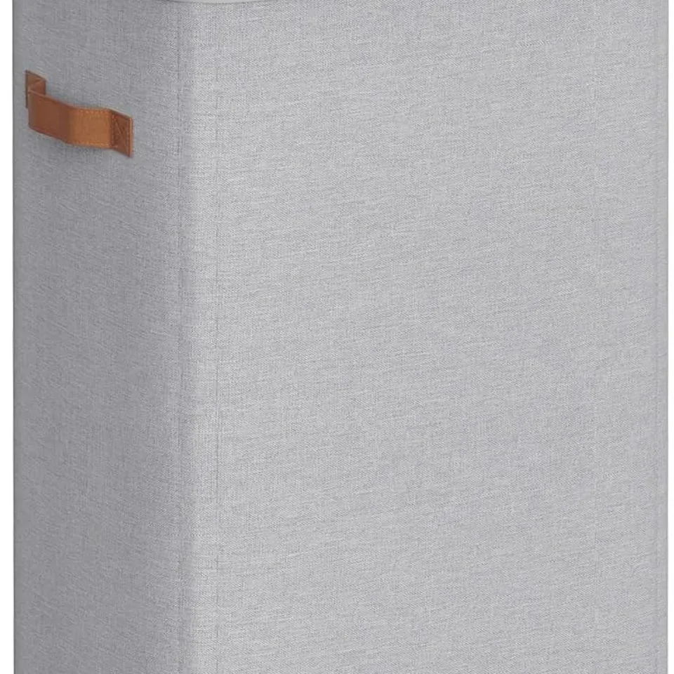 BOXED SONGMICS 100L LAUNDRY HAMPER WITH LID AND HANDLES, REMOVABLE LINER, EASY ASSEMBLY, 42×32×75CM, DOVE GREY