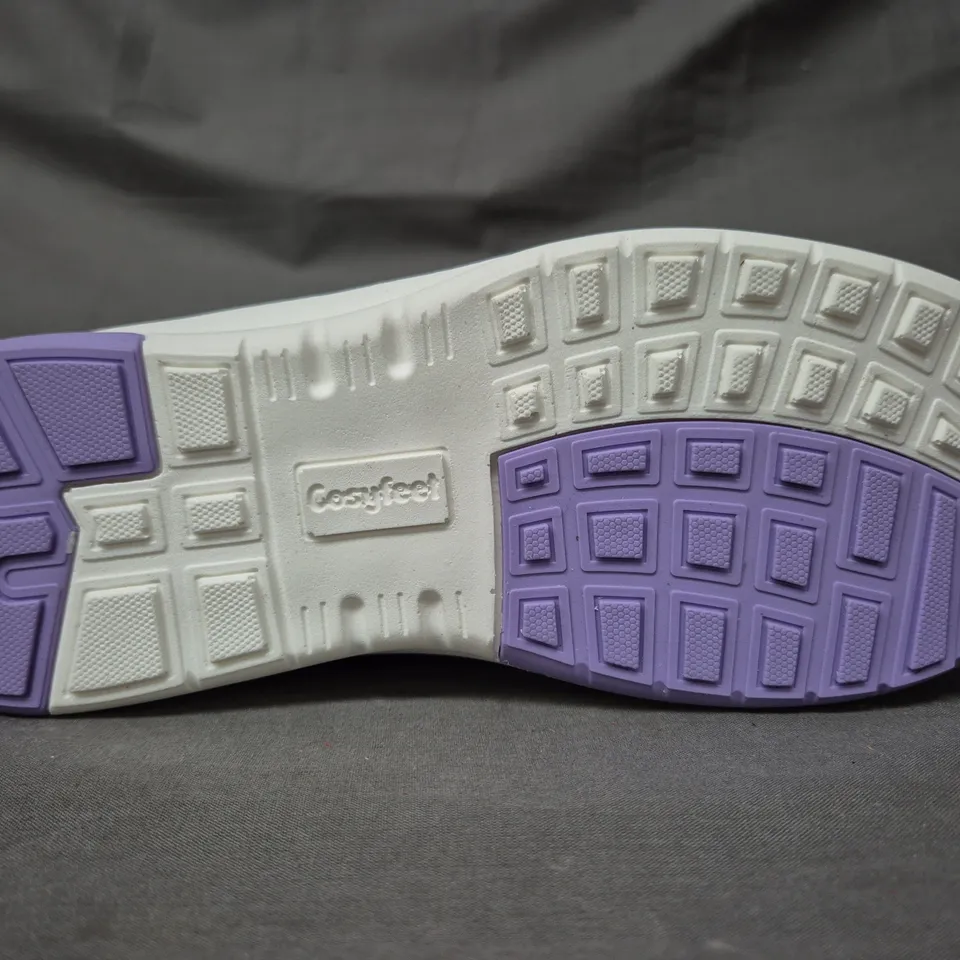 BOXED PAIR OF COSYFEET SHOES IN PURPLE UK SIZE 5.5