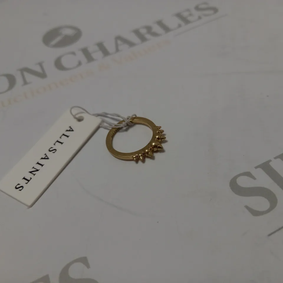ALL SAINTS METAL STUD RING RRP £35