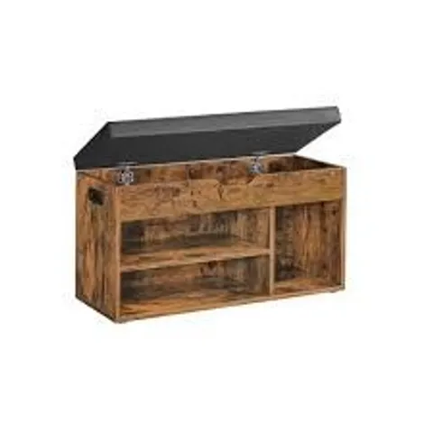 BOXED VASAGLE SHOE BENCH WITH PADDED SEAT AND SHELVES LHS30BX (1 BOX)
