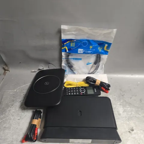 APPROXIMATELY 10 ASSORTED HOUSEHOLD ITEMS TO INCLUDE HOUSE PHONES, REMOTE CONTROL'S AND ROUTER BOXES