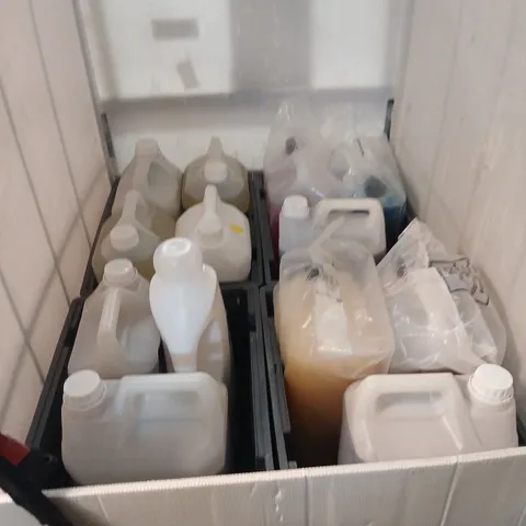 CAGE OF ASSORTED OVERSIZED LIQUIDS