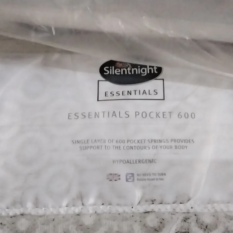 QUALITY SILENTNIGHT ESSENTIALS POCKET 600 KING SIZE 5FT MATTRESS