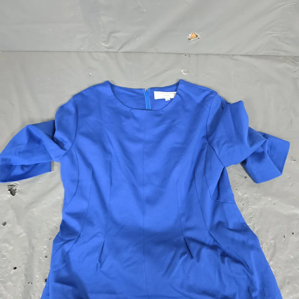 HELENE BERMAN EDGE TO EDGE DRESS IN BLUE - 12
