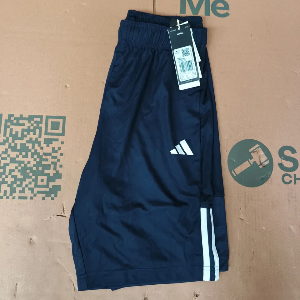adidas kid's shorts in navy/white size uk 13-14 years