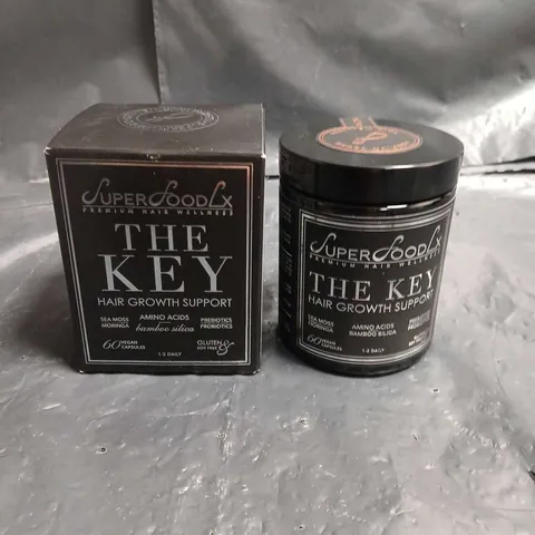 SUPERFOODLX THE KEY HAIR GROWTH SUPPORT – 60 VEGAN CAPSULES,BOXED