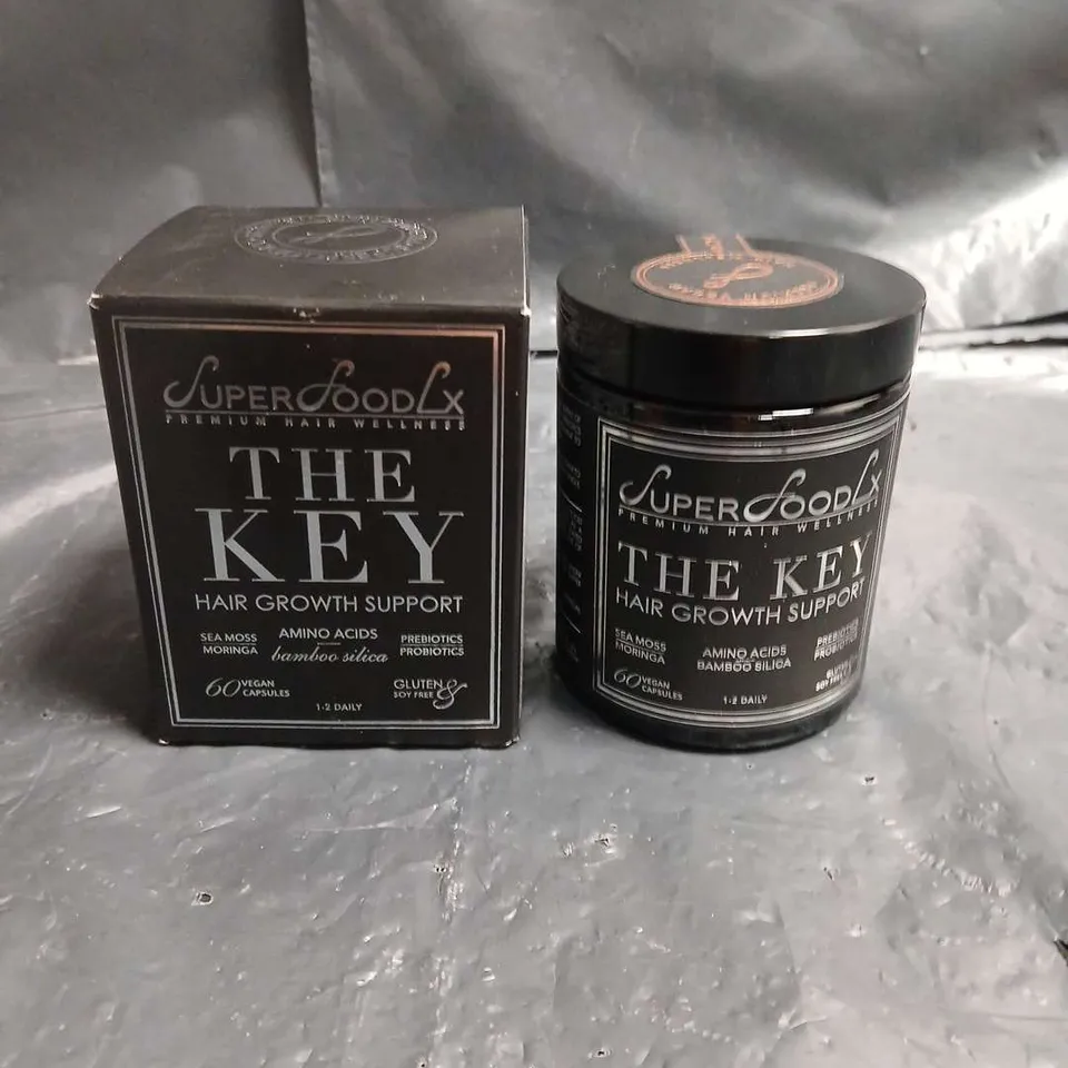 SUPERFOODLX THE KEY HAIR GROWTH SUPPORT – 60 VEGAN CAPSULES,BOXED