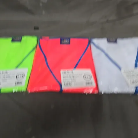 BOX OF ASSORTED COLOURED HI-VIS VESTS