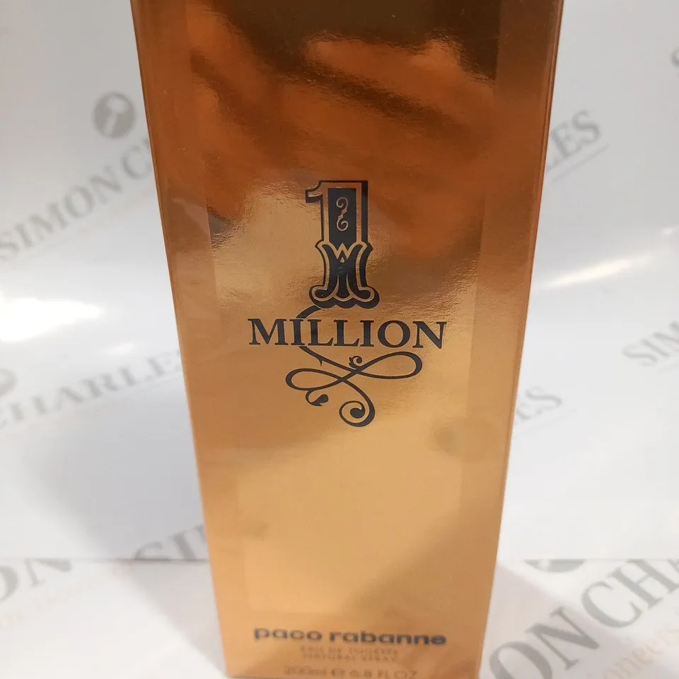 BOXED AND SEALED PACO RABANNE 1 MILLION EAU DE TOILETTE 200ML