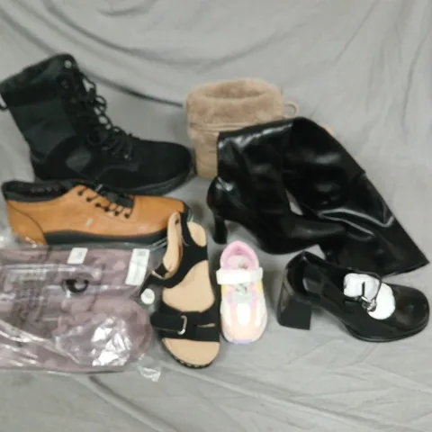 LOT OF APPROXIMATELY 30 ASSORTD PAIRS OF SHOES AND TRAINERS IN VARIOUS SIZES