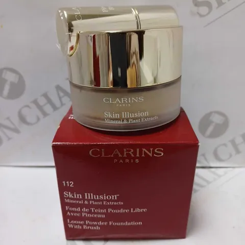 CLARINS SKIN ILLUSION LOOSE POWDER FOUNDATION 13G - #112 AMBER