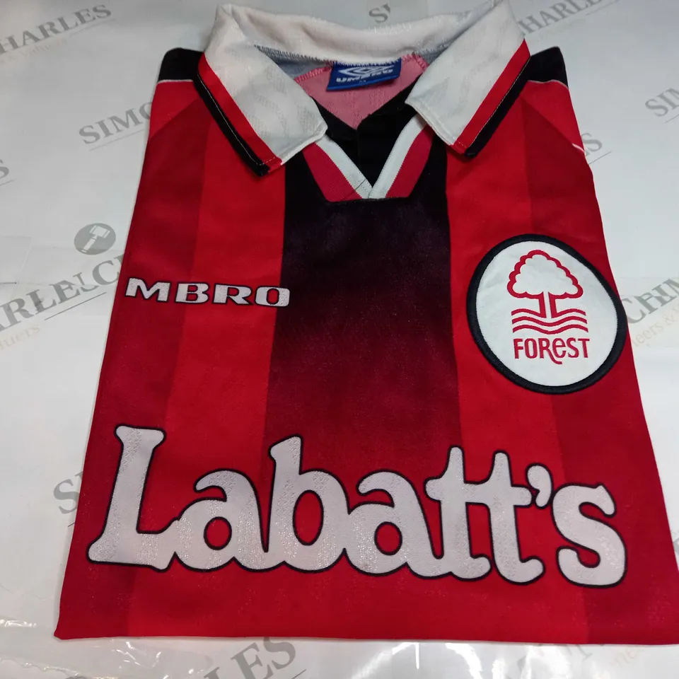 UMBRO NOTTINGHAM FORREST 1996-97 HOME SHIRT '3 PEARCE' - XL
