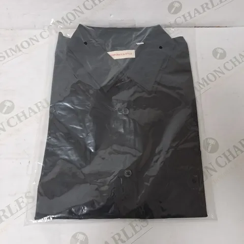 SEALED SET OF 7 BRAND NEW CORPORATIVE STYLE BLACK SHIRT - SMALL