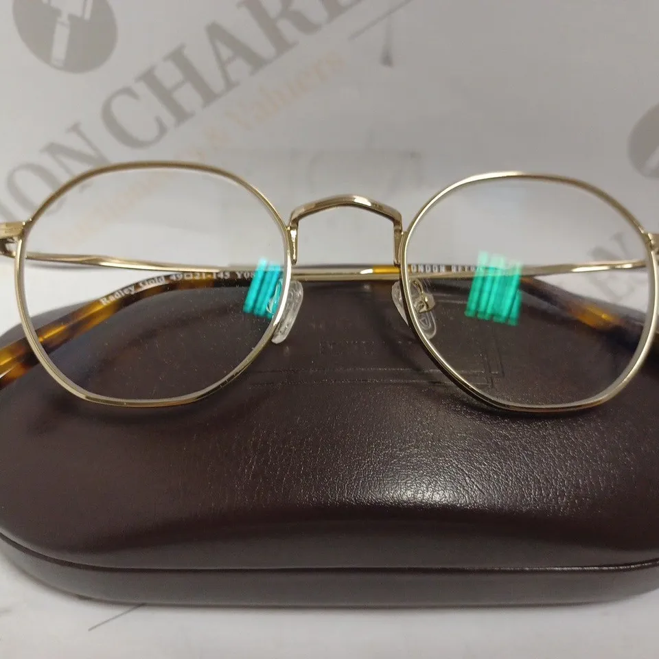 LONDON RETRO RADLEY GOLD FRAMED PRESCRIPTION GLASSES