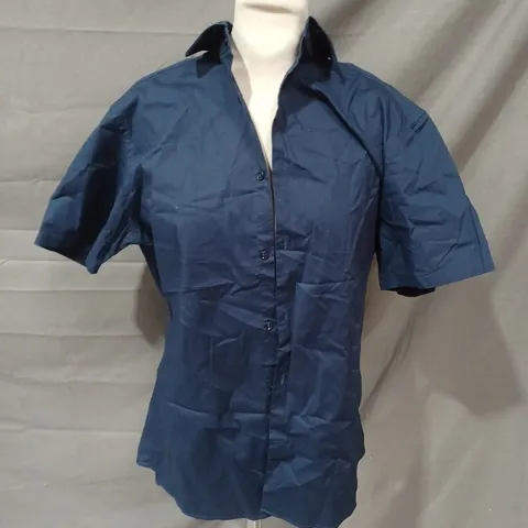 REISS SLIM FIT BLUE SS SHIRT - L