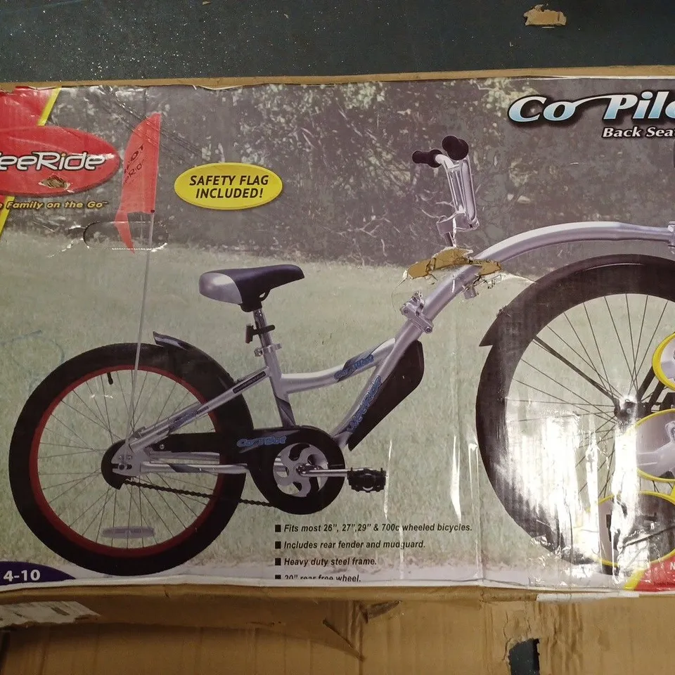 WEERIDE CO PILOT TAGALONG CHILDREN'S TRAILER BIKE - SILVER (COLLECTION ONLY)