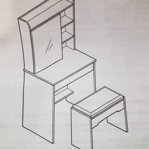 BOXED DRESSING TABLE WITH MIRROR 