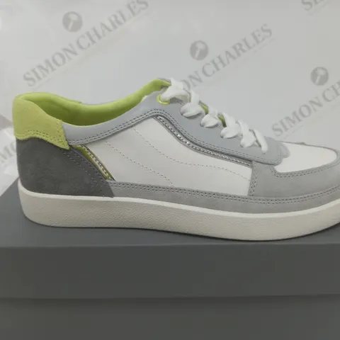 VIONIC LOW GREY & WHITE TRAINERS - SIZE 6