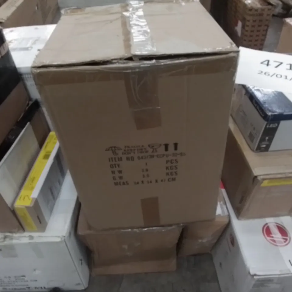 BOXED BLUE AND PURPLE CHANDELIER (1 BOX)