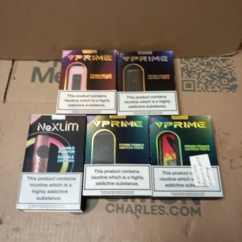 APPROXIMATELY 15 ASSORTED E-CIGARETTE PRODUCTS TO INCLUDE - VPRIME, NEXLIM ETC 