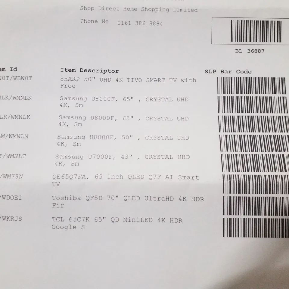 PALLET CONTAINING 8 DAMAGED TVS