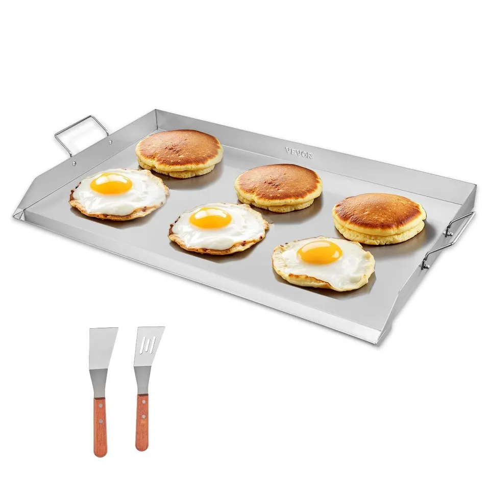 BOXED VEVOR STAINLESS STEEL GRIDDLE, 36X22 INCH UNIVERSAL FLAT TOP RECTANGULAR PLATE (1 BOX)