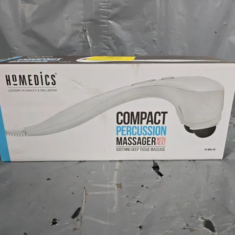 BOXED HOMEDICS COMPACT PERCUSSION MASSAGER WITH HEAT PA-MHA