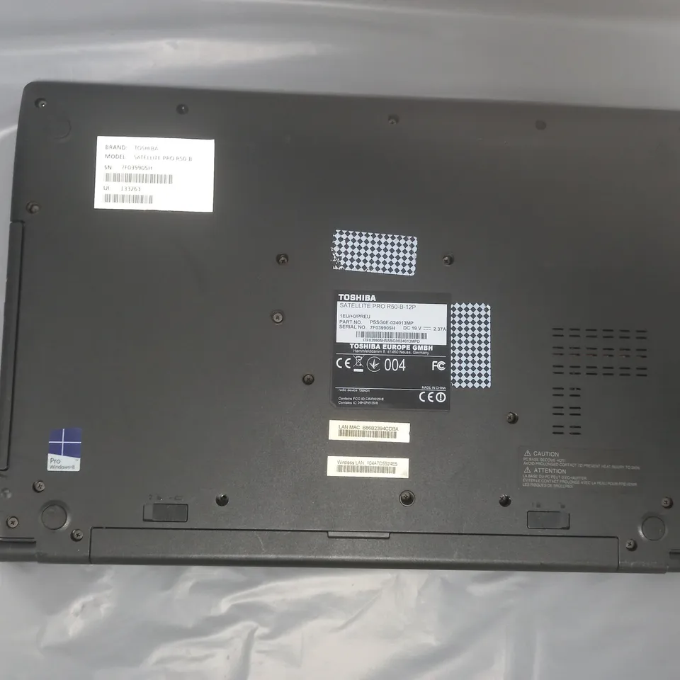 TOSHIBA SATELLITE PRO R50-B	15 INCH I3-4005U 1.70GHZ