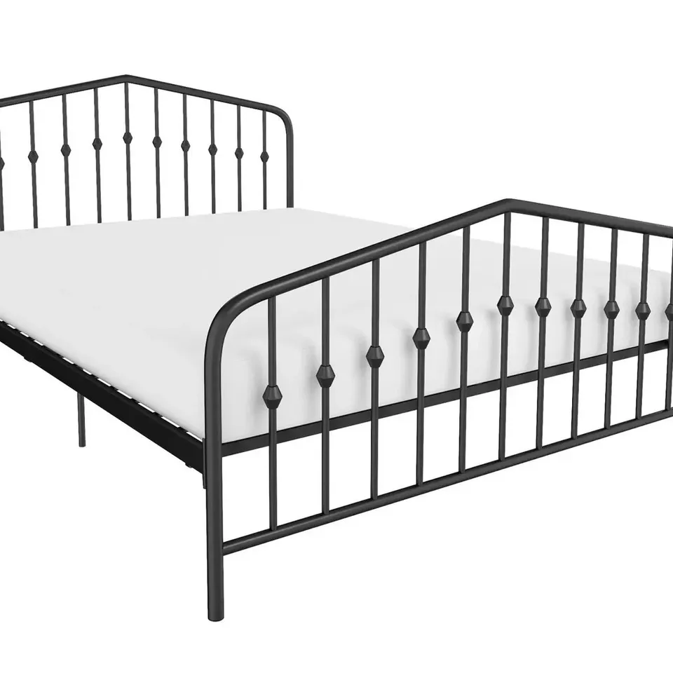 BOXED BUSHWICK METAL BED GREY, KING SIZE (1 BOX)