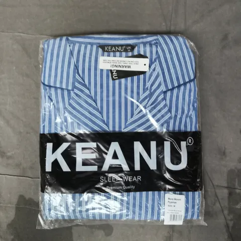 KEANU MEN'S WOVEN PYJAMAS SIZE MEDIUM