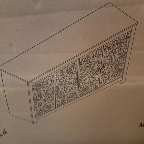 BOXED 4 DOOR WIDE SIDEBOARD - OSLO OAK